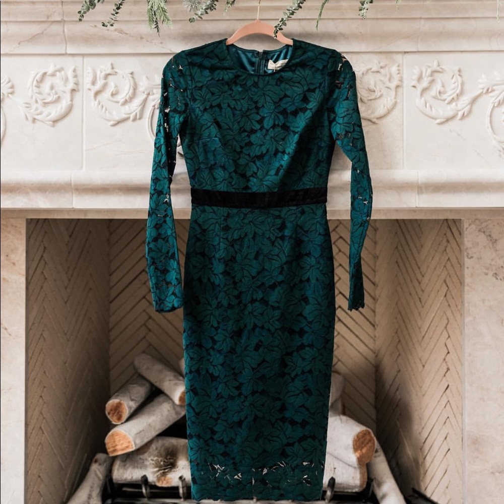 Rachel Parcell Emerald Lace Dress